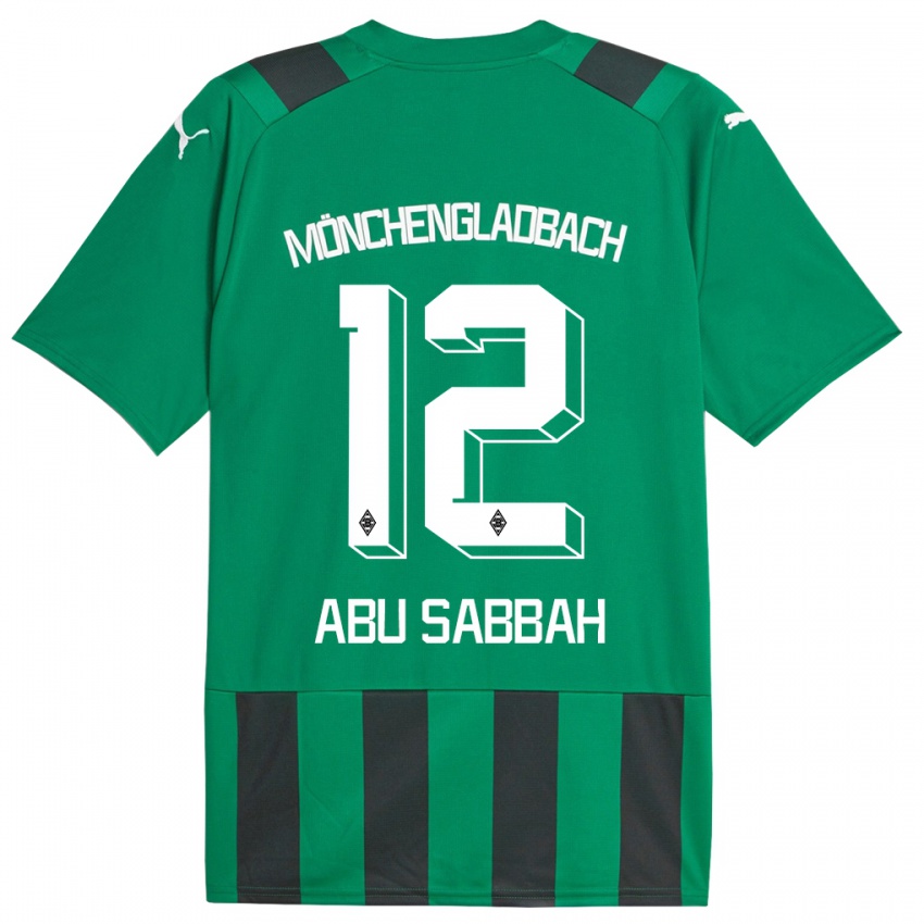 Damen Sarah Abu Sabbah #12 Schwarz Grün Auswärtstrikot Trikot 2023/24 T-Shirt