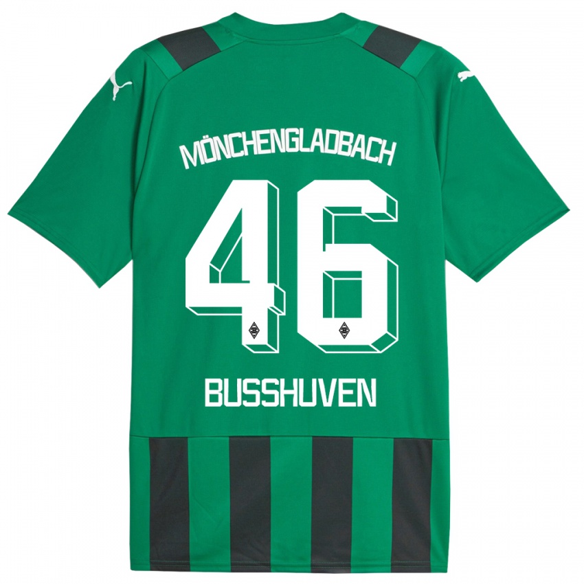 Damen Alina Busshuven #46 Schwarz Grün Auswärtstrikot Trikot 2023/24 T-Shirt