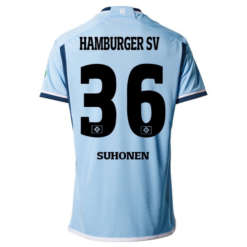 Damen Anssi Suhonen #36 Blau Auswärtstrikot Trikot 2023/24 T-Shirt