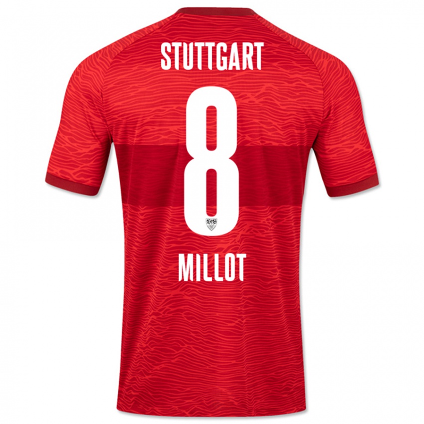Damen Enzo Millot #8 Rot Auswärtstrikot Trikot 2023/24 T-Shirt