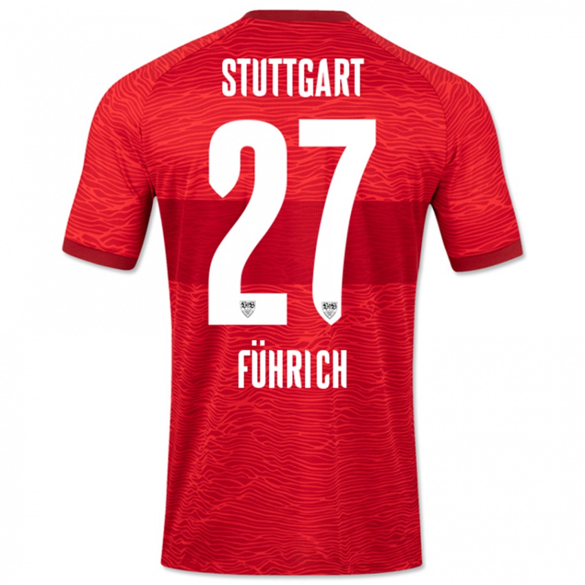 Damen Chris Führich #27 Rot Auswärtstrikot Trikot 2023/24 T-Shirt