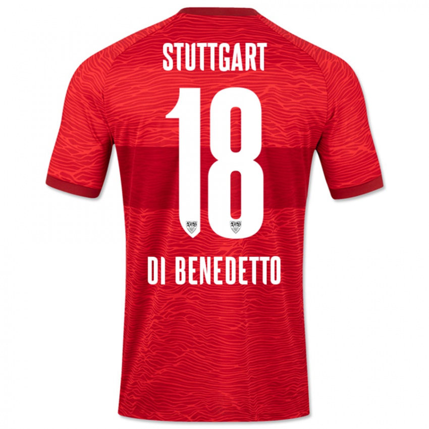 Damen Samuele Di Benedetto #18 Rot Auswärtstrikot Trikot 2023/24 T-Shirt