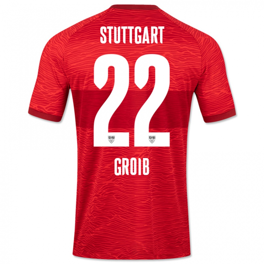 Damen Alexander Groiß #22 Rot Auswärtstrikot Trikot 2023/24 T-Shirt