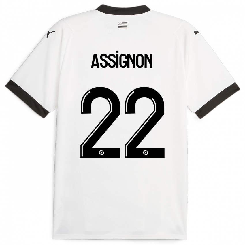 Damen Lorenz Assignon #22 Weiß Auswärtstrikot Trikot 2023/24 T-Shirt