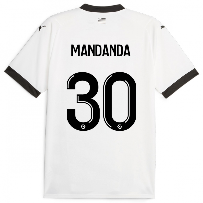 Damen Steve Mandanda #30 Weiß Auswärtstrikot Trikot 2023/24 T-Shirt