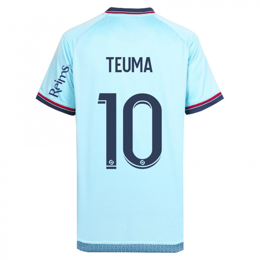 Damen Teddy Teuma #10 Himmelblau Auswärtstrikot Trikot 2023/24 T-Shirt