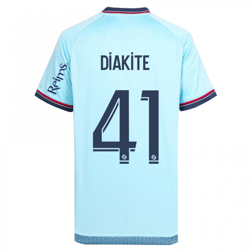 Damen Ibrahim Diakité #41 Himmelblau Auswärtstrikot Trikot 2023/24 T-Shirt