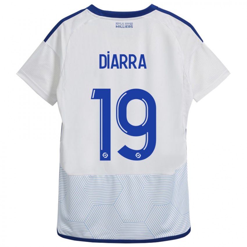 Damen Habib Diarra #19 Weiß Auswärtstrikot Trikot 2023/24 T-Shirt