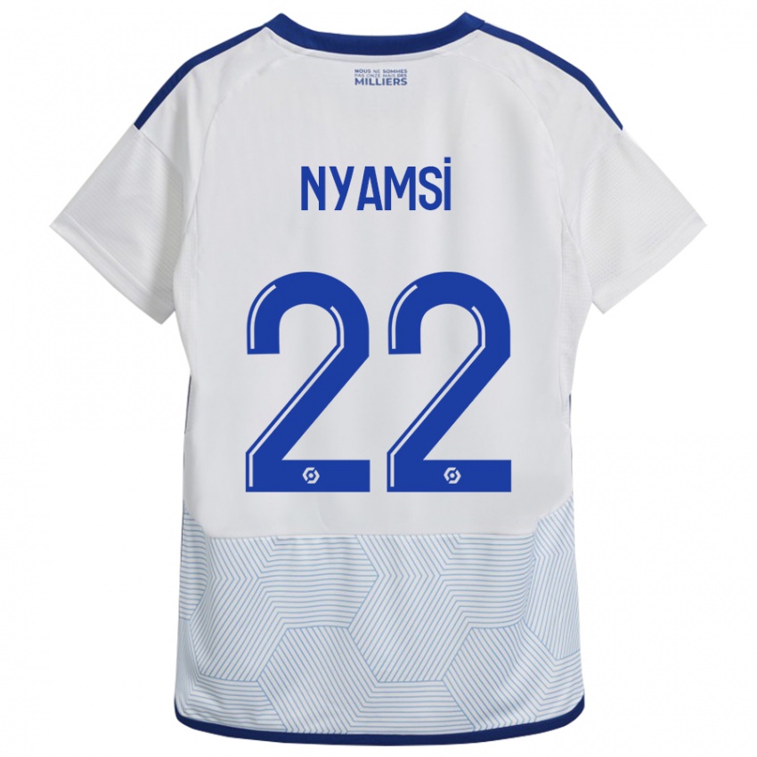 Damen Gerzino Nyamsi #22 Weiß Auswärtstrikot Trikot 2023/24 T-Shirt
