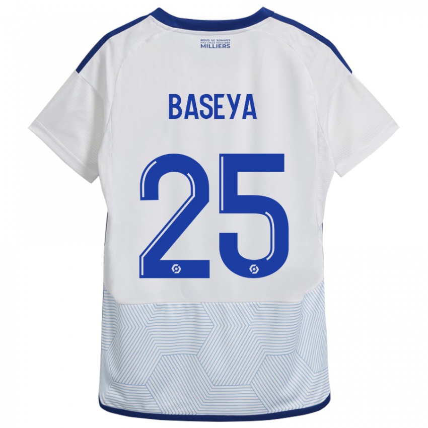 Damen Steven Baseya #25 Weiß Auswärtstrikot Trikot 2023/24 T-Shirt