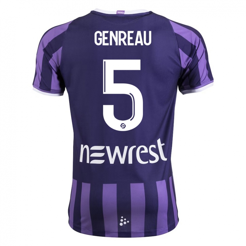 Damen Denis Genreau #5 Lila Auswärtstrikot Trikot 2023/24 T-Shirt