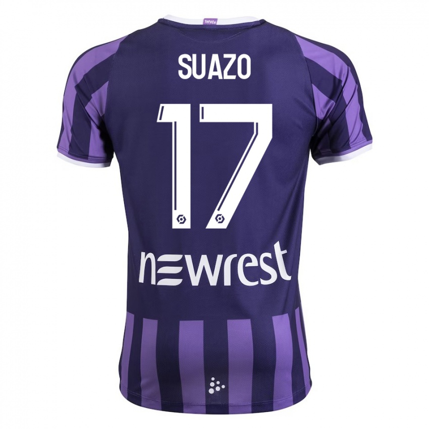 Damen Gabriel Suazo #17 Lila Auswärtstrikot Trikot 2023/24 T-Shirt