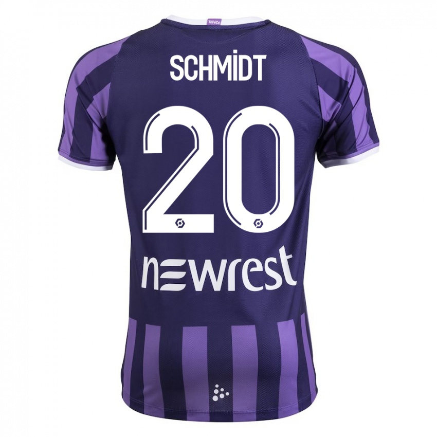 Damen Niklas Schmidt #20 Lila Auswärtstrikot Trikot 2023/24 T-Shirt