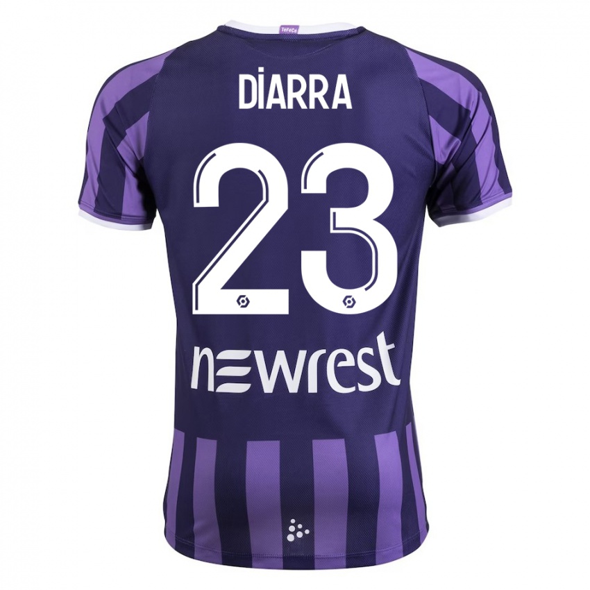 Damen Moussa Diarra #23 Lila Auswärtstrikot Trikot 2023/24 T-Shirt