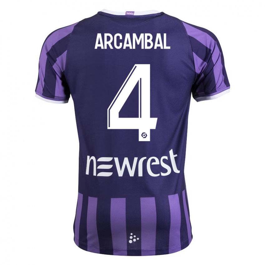 Damen Anais Arcambal #4 Lila Auswärtstrikot Trikot 2023/24 T-Shirt