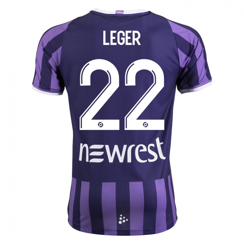 Damen Christelle Léger #22 Lila Auswärtstrikot Trikot 2023/24 T-Shirt