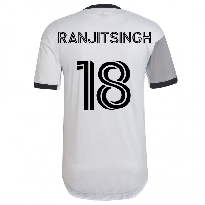 Damen Greg Ranjitsingh #18 Weiß Auswärtstrikot Trikot 2023/24 T-Shirt