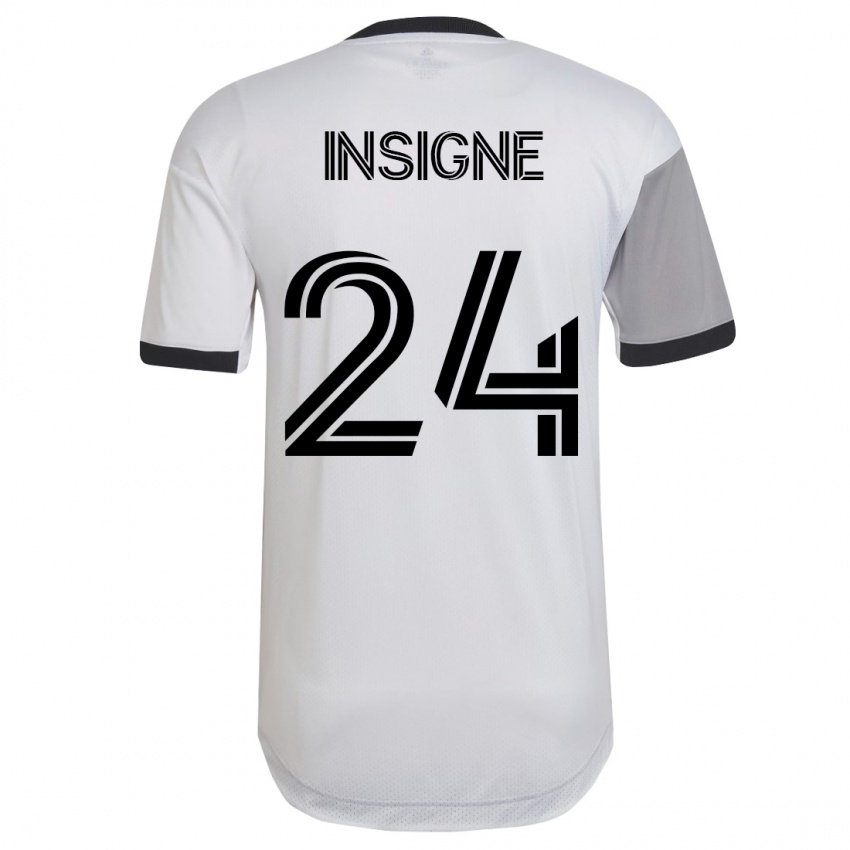 Damen Lorenzo Insigne #24 Weiß Auswärtstrikot Trikot 2023/24 T-Shirt