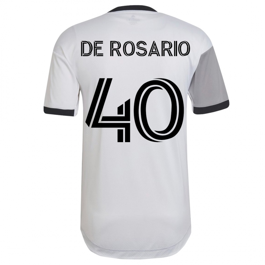 Damen Adisa De Rosario #40 Weiß Auswärtstrikot Trikot 2023/24 T-Shirt