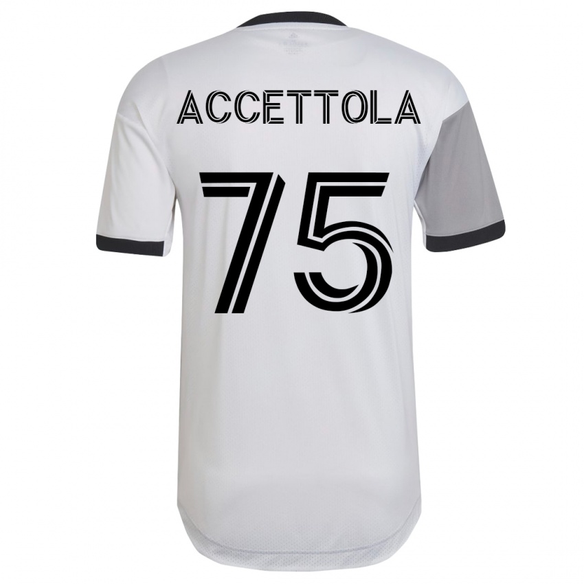 Damen Luca Accettola #75 Weiß Auswärtstrikot Trikot 2023/24 T-Shirt