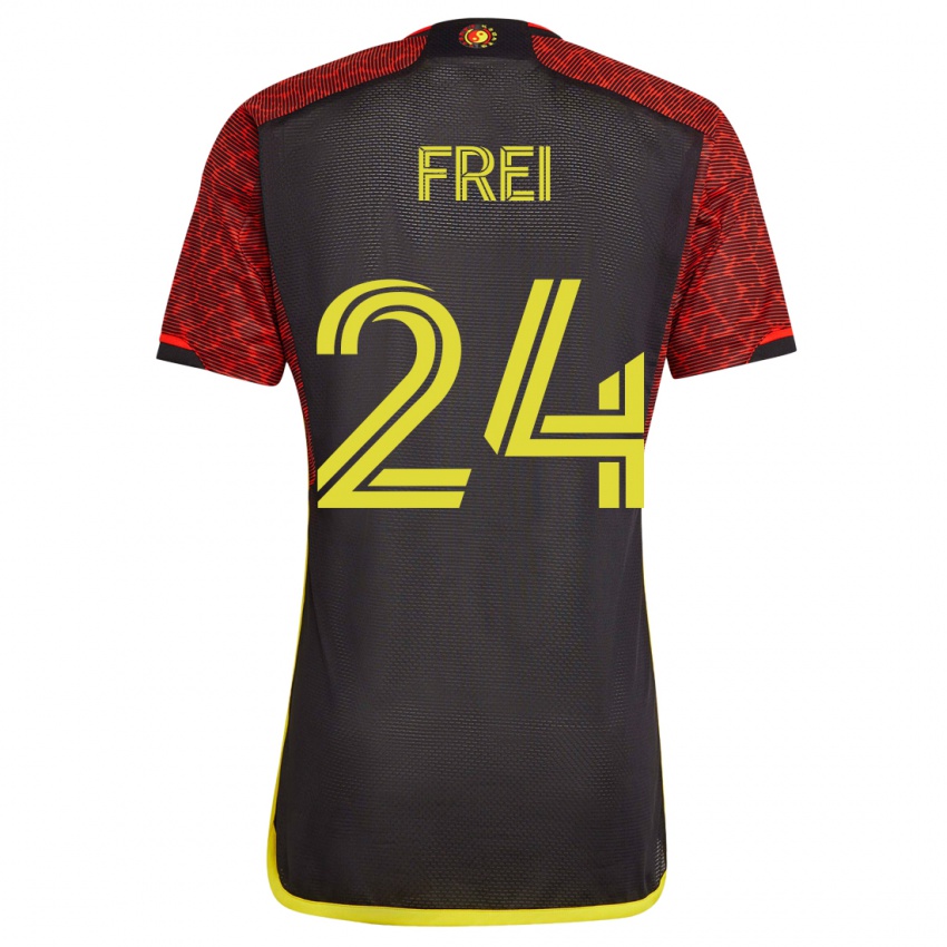 Damen Stefan Frei #24 Orangefarben Auswärtstrikot Trikot 2023/24 T-Shirt