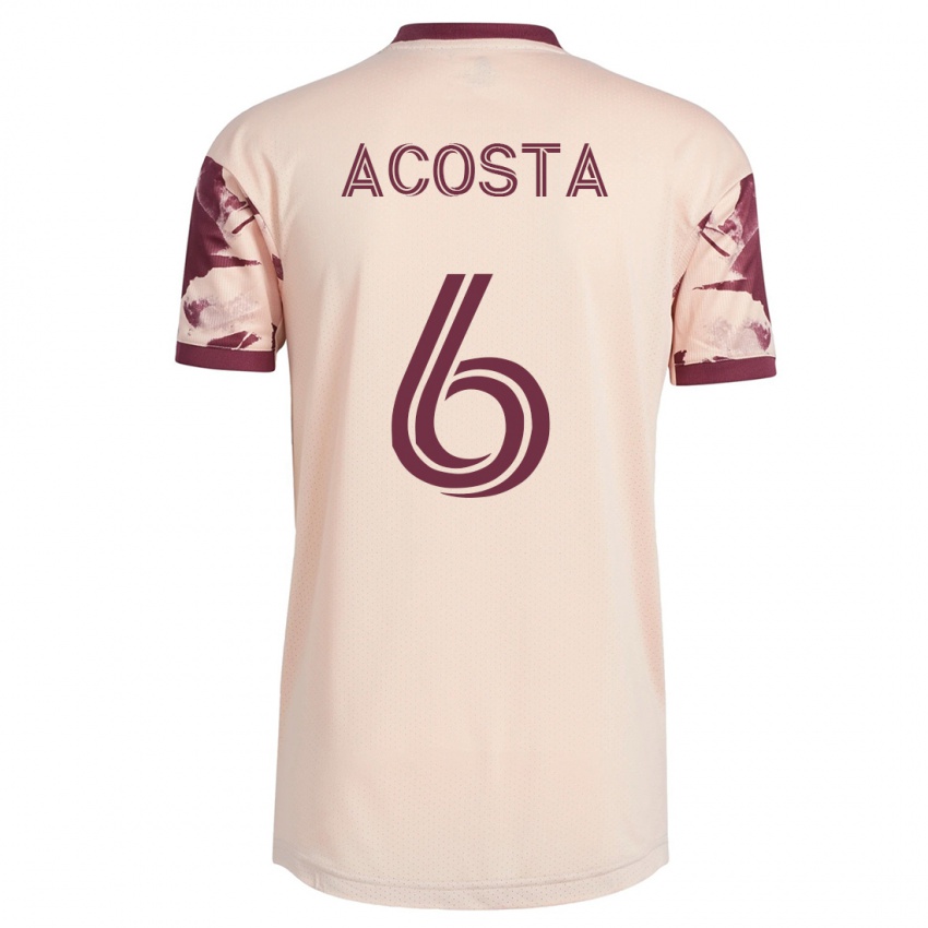 Damen Bryan Acosta #6 Cremefarben Auswärtstrikot Trikot 2023/24 T-Shirt