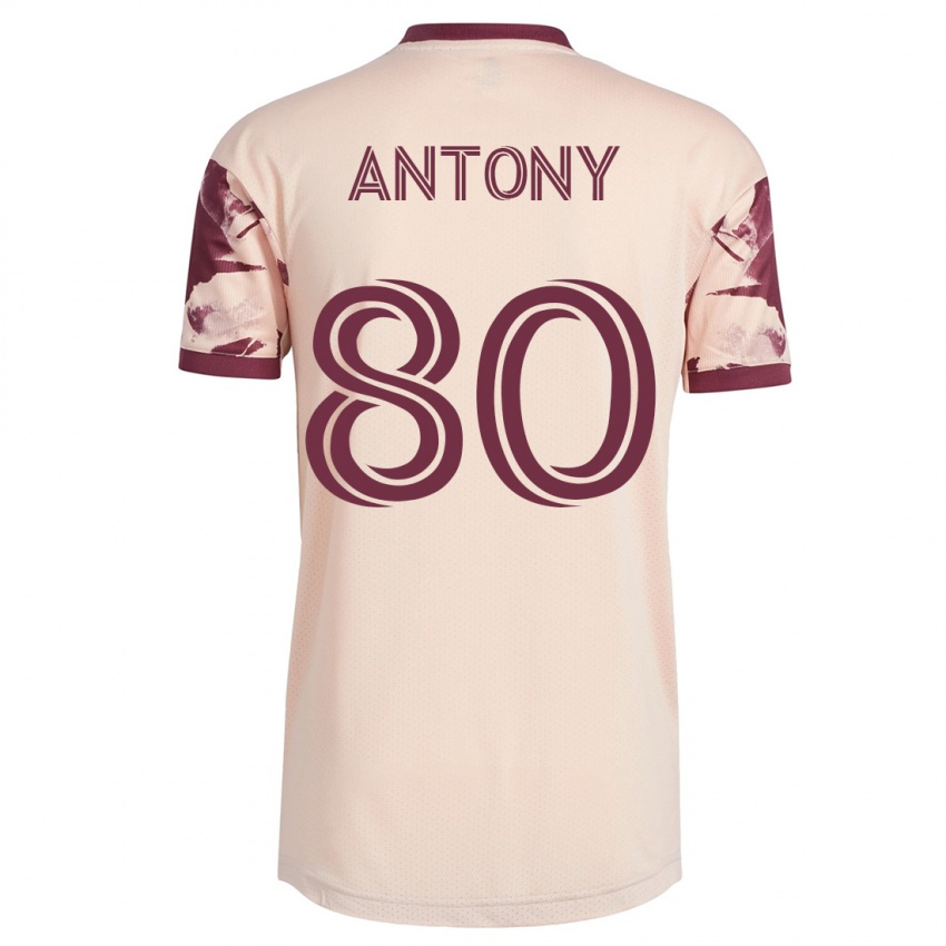 Damen Antony #80 Cremefarben Auswärtstrikot Trikot 2023/24 T-Shirt