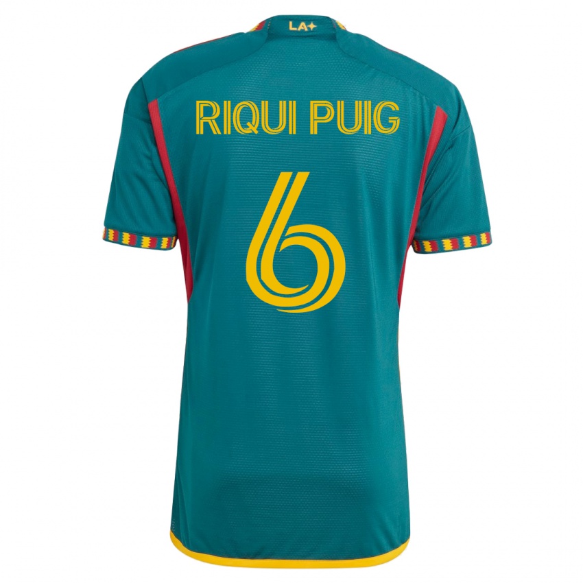 Damen Riqui Puig #6 Grün Auswärtstrikot Trikot 2023/24 T-Shirt