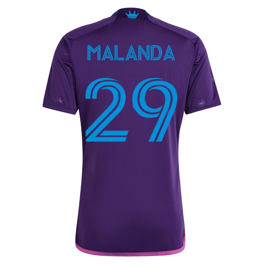 Damen Adilson Malanda #29 Violett Auswärtstrikot Trikot 2023/24 T-Shirt