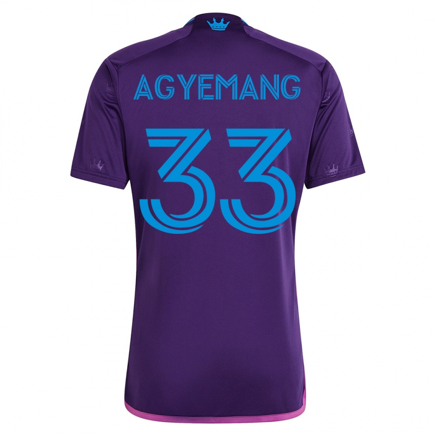 Damen Patrick Agyemang #33 Violett Auswärtstrikot Trikot 2023/24 T-Shirt