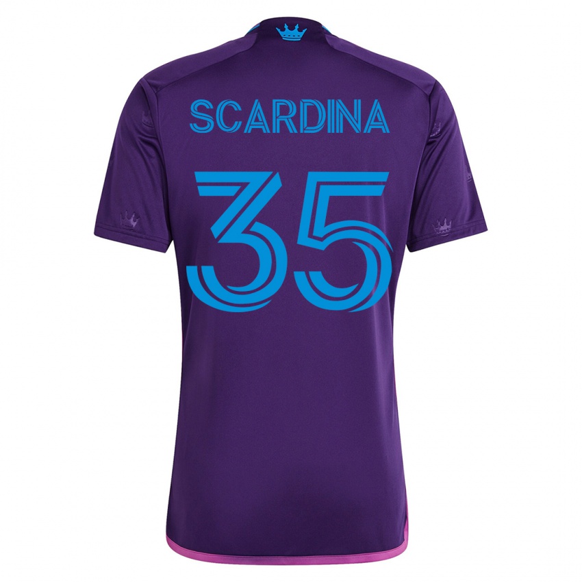 Damen Nick Scardina #35 Violett Auswärtstrikot Trikot 2023/24 T-Shirt