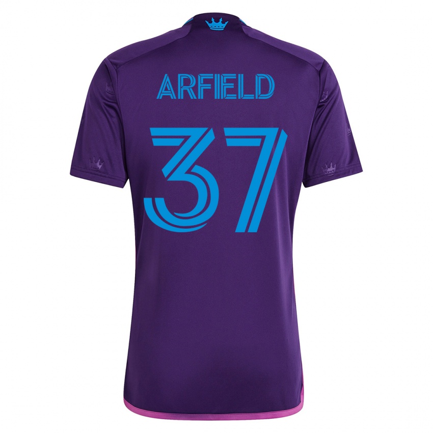 Damen Scott Arfield #37 Violett Auswärtstrikot Trikot 2023/24 T-Shirt