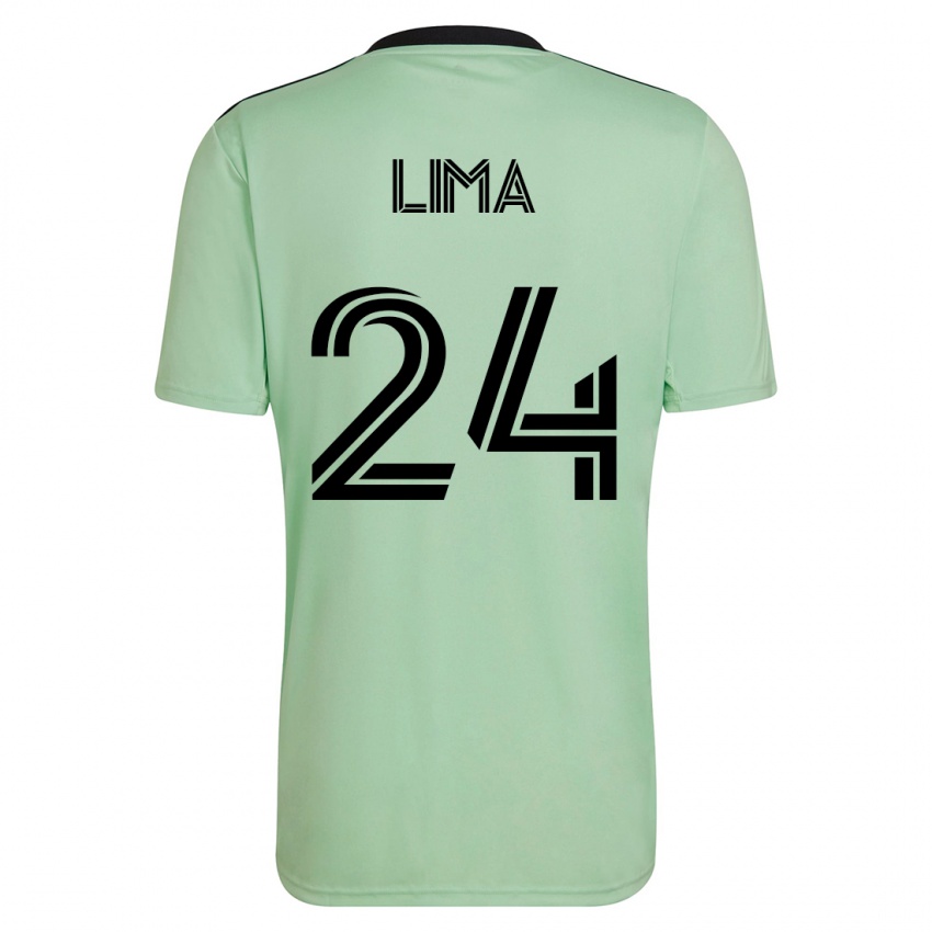Damen Nick Lima #24 Hellgrün Auswärtstrikot Trikot 2023/24 T-Shirt
