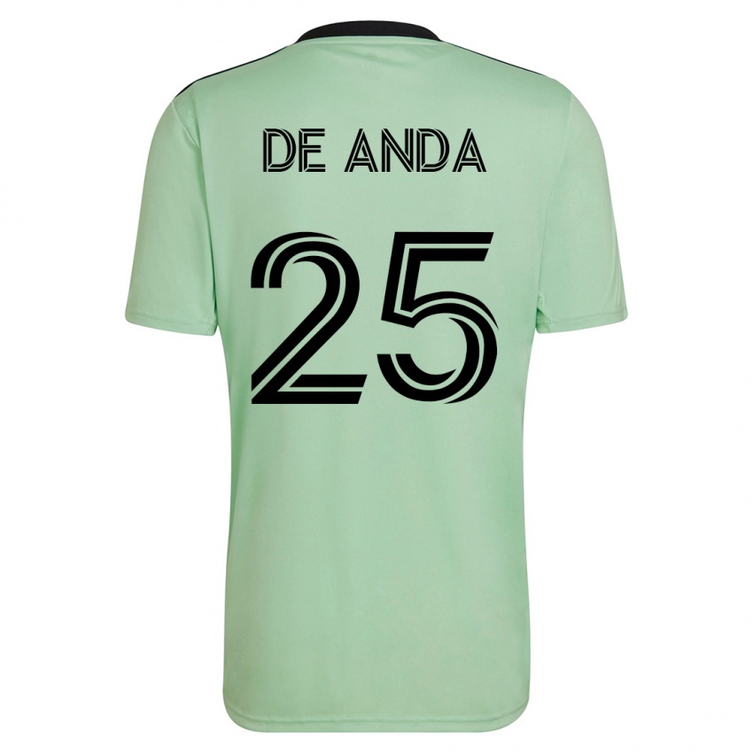 Damen Anthony De Anda #25 Hellgrün Auswärtstrikot Trikot 2023/24 T-Shirt