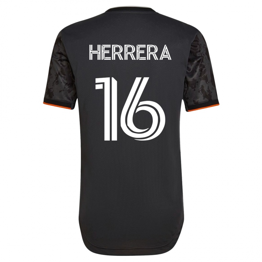 Damen Hector Herrera #16 Schwarz Auswärtstrikot Trikot 2023/24 T-Shirt