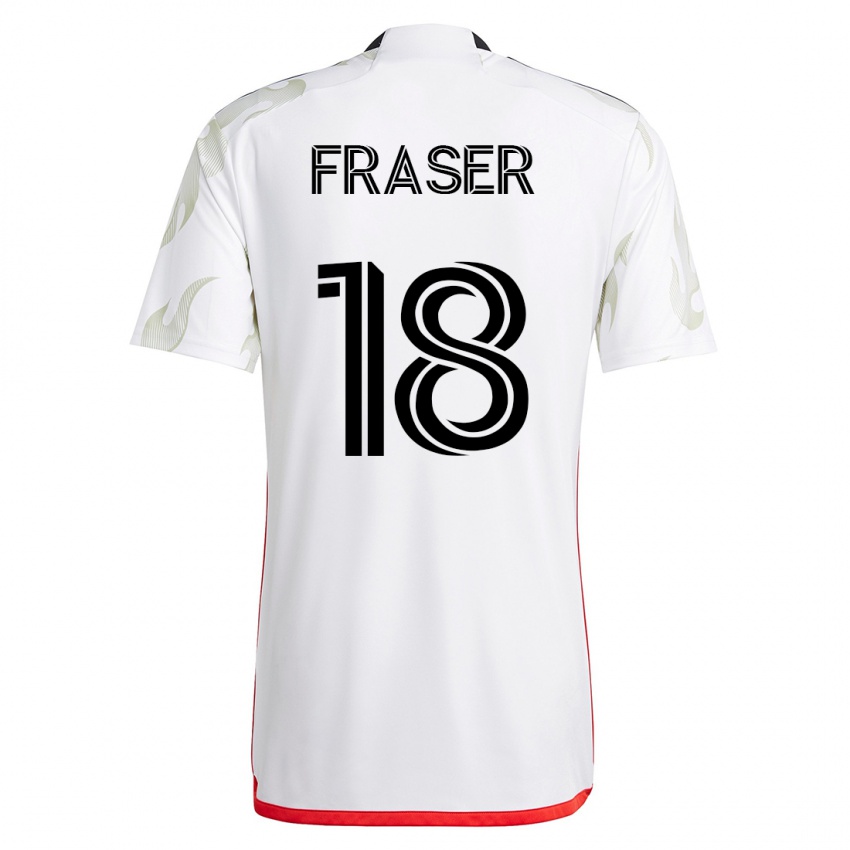 Damen Liam Fraser #18 Weiß Auswärtstrikot Trikot 2023/24 T-Shirt