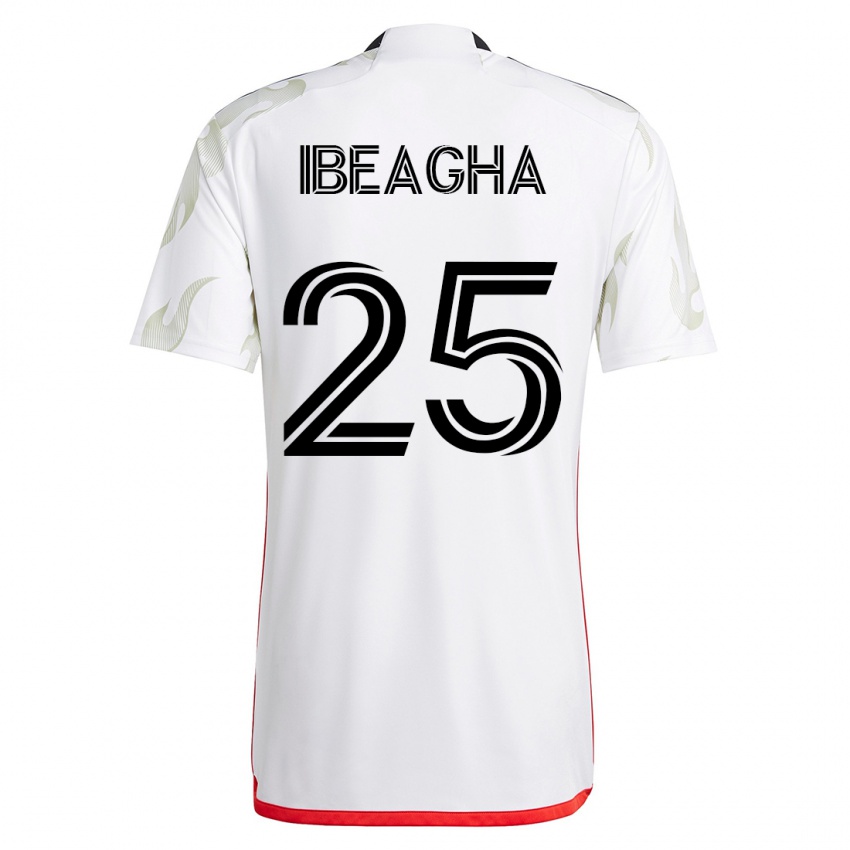 Damen Sebastien Ibeagha #25 Weiß Auswärtstrikot Trikot 2023/24 T-Shirt