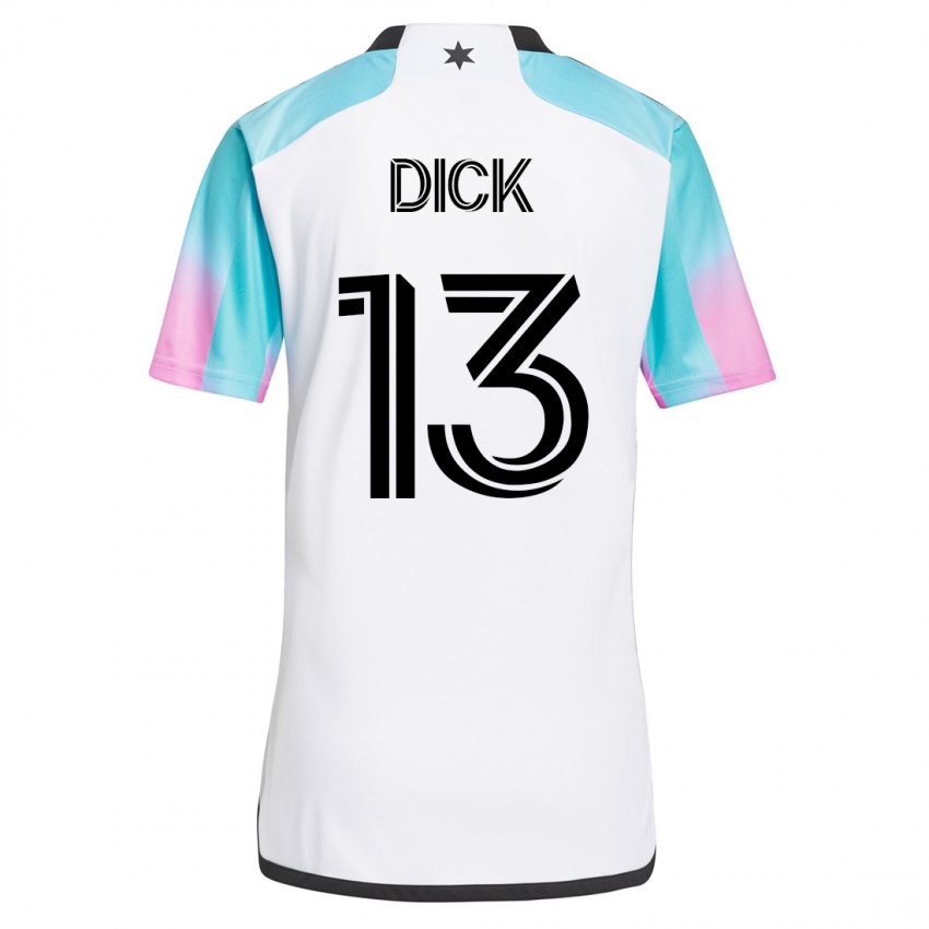 Damen Eric Dick #13 Weiß Auswärtstrikot Trikot 2023/24 T-Shirt