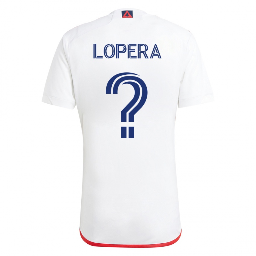 Damen Steban Lopera #0 Weiß Rot Auswärtstrikot Trikot 2023/24 T-Shirt