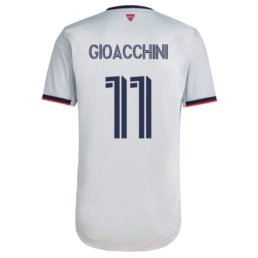 Damen Nicholas Gioacchini #11 Weiß Auswärtstrikot Trikot 2023/24 T-Shirt