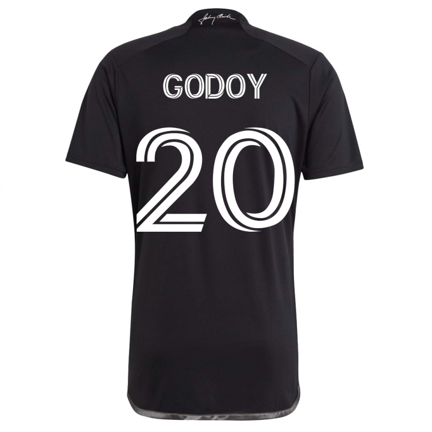 Damen Aníbal Godoy #20 Schwarz Auswärtstrikot Trikot 2023/24 T-Shirt