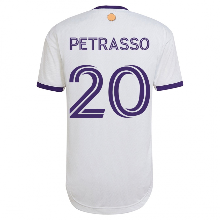 Damen Luca Petrasso #20 Weiß Auswärtstrikot Trikot 2023/24 T-Shirt