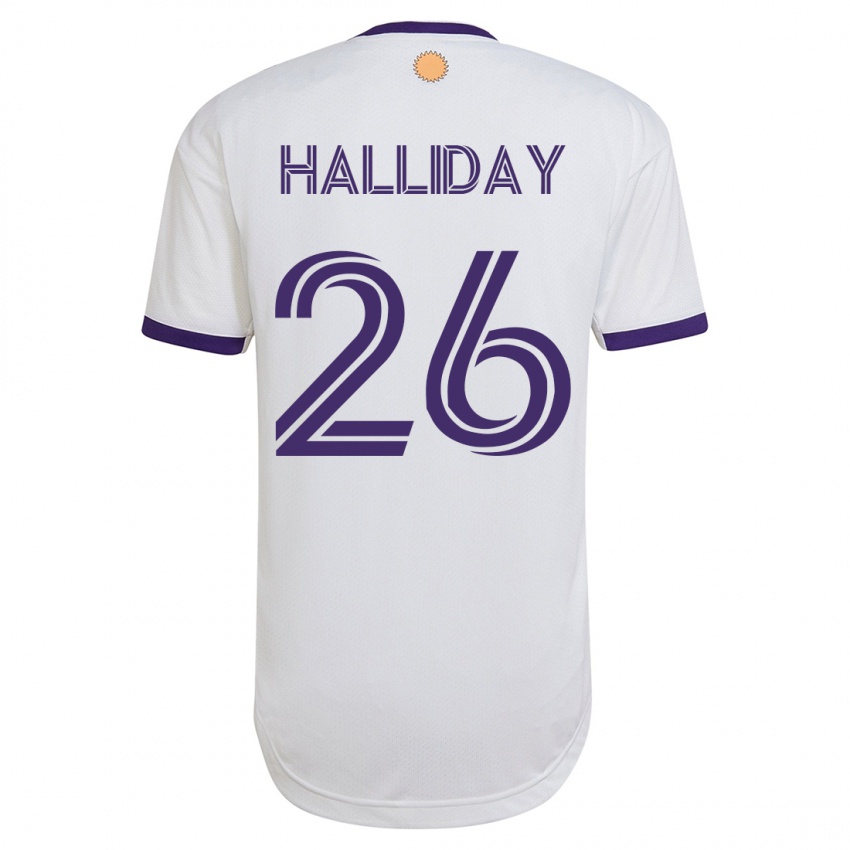 Damen Michael Halliday #26 Weiß Auswärtstrikot Trikot 2023/24 T-Shirt