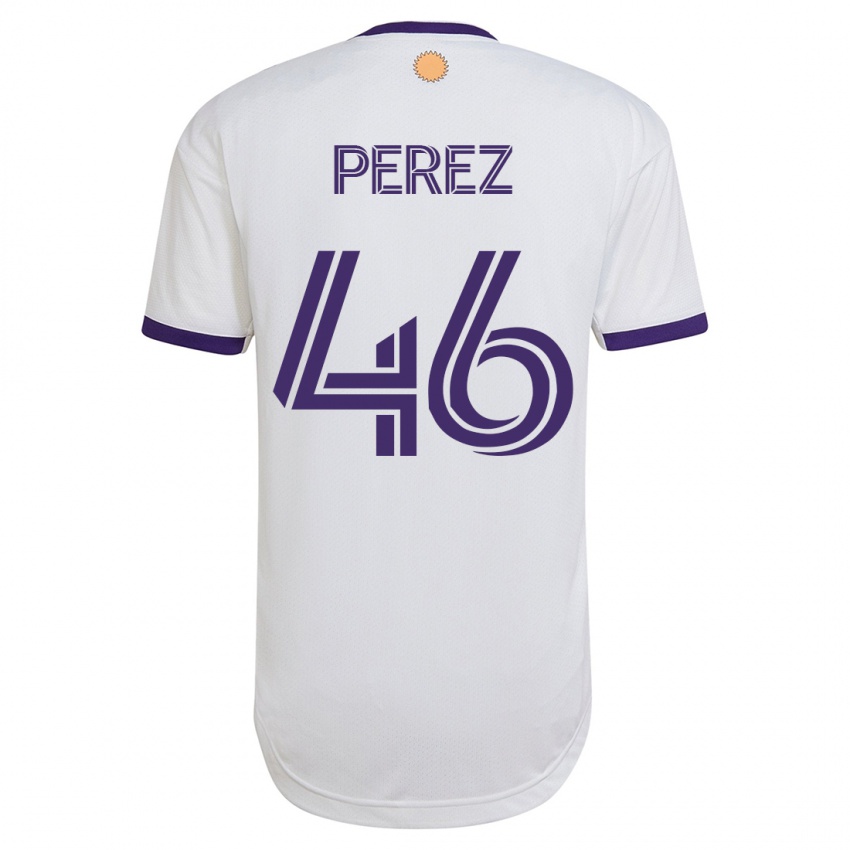 Damen Franco Pérez #46 Weiß Auswärtstrikot Trikot 2023/24 T-Shirt