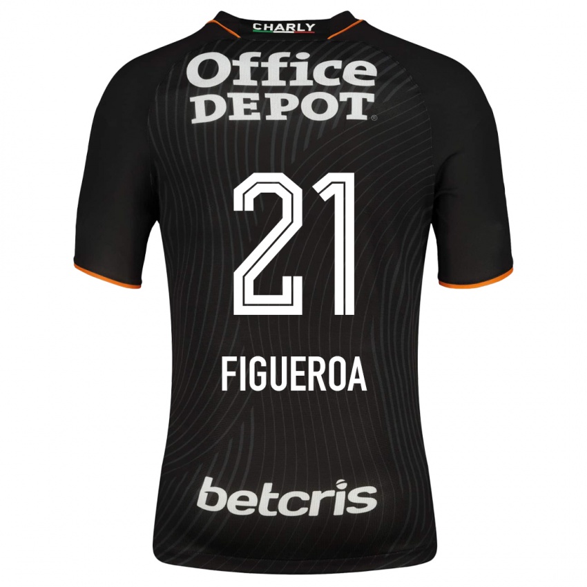 Damen Antonio Figueroa #21 Schwarz Auswärtstrikot Trikot 2023/24 T-Shirt