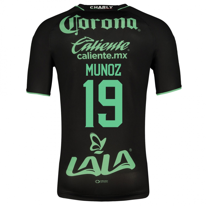 Damen Santiago Munoz #19 Schwarz Auswärtstrikot Trikot 2023/24 T-Shirt