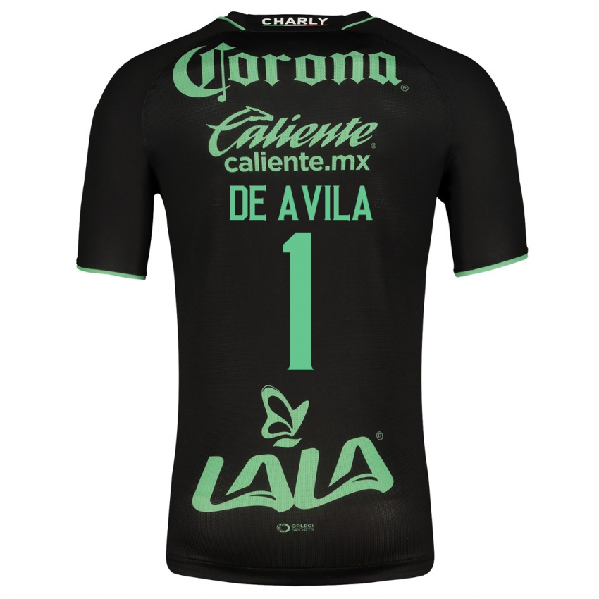 Damen Hannia De Avila #1 Schwarz Auswärtstrikot Trikot 2023/24 T-Shirt