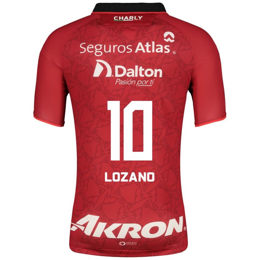 Damen Brian Lozano #10 Rot Auswärtstrikot Trikot 2023/24 T-Shirt