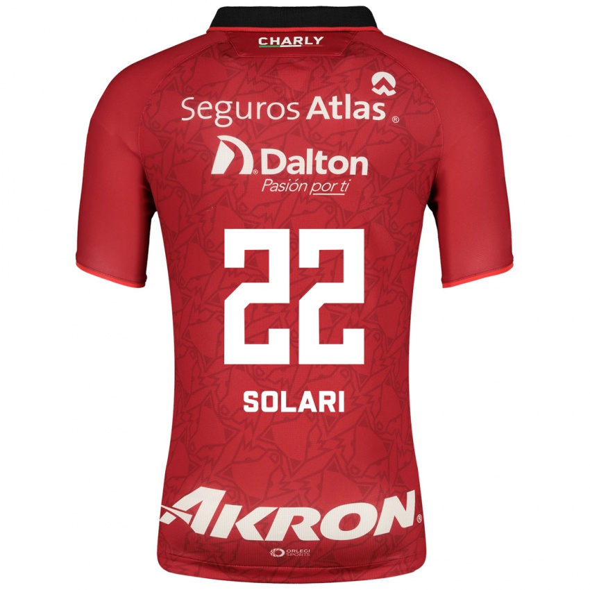 Damen Augusto Solari #22 Rot Auswärtstrikot Trikot 2023/24 T-Shirt