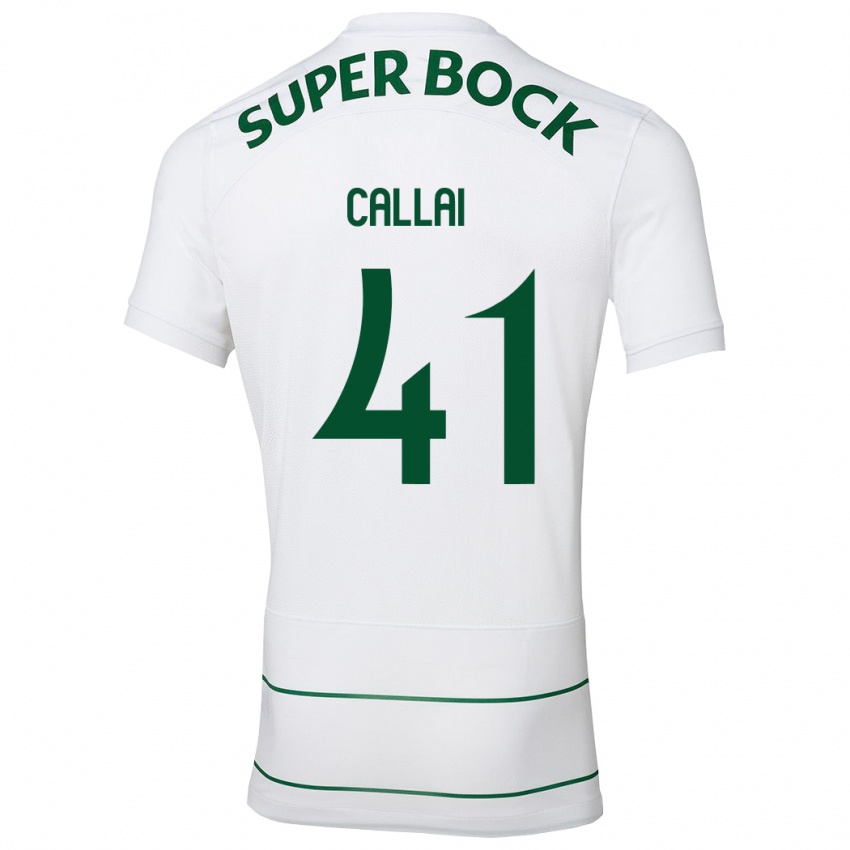 Damen Diego Callai #41 Weiß Auswärtstrikot Trikot 2023/24 T-Shirt